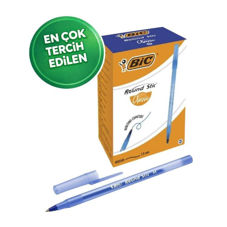 BIC Round Stick Mavi Tükenmez Kalem 1.0 mm
