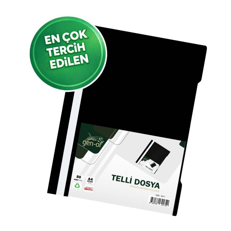 Telli Dosya A4 Siyah